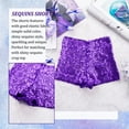 thumbnail image 5 of JanJean Girls Kids Gymnastic Shorts Glitter Ballet Dance Shorts Boys Metallic Spandex Tumbling Yoga Purple 110-120/11, 5 of 7