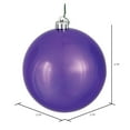 thumbnail image 2 of Vickerman 2.75" Christmas Ornament Ball, Plum Shiny Finish, Shatterproof Plastic, UV Resistant, Holiday Christmas Tree Decoration, 12 Pack, 2 of 5