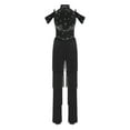 thumbnail image 2 of Xnihocha Women's Tassels Sequins Latin Jazz Dance Jumpsuit Prom Leotard Tango Samba Dance Party Black XXL, 2 of 4