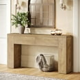 thumbnail image 1 of Tribesigns 63-Inch Wooden Console Table with 2 Hidden Drawers, Farmhouse Rustic Brown Sofa Table for Living Room, Hallway, Entryway, Foyer, Easy Assembly, 1 of 6