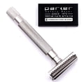 thumbnail image 2 of Parker's Semi Slant Safety Razor and 5 Parker Premium Double Edge Razor Blades (Satin Chrome), 2 of 3