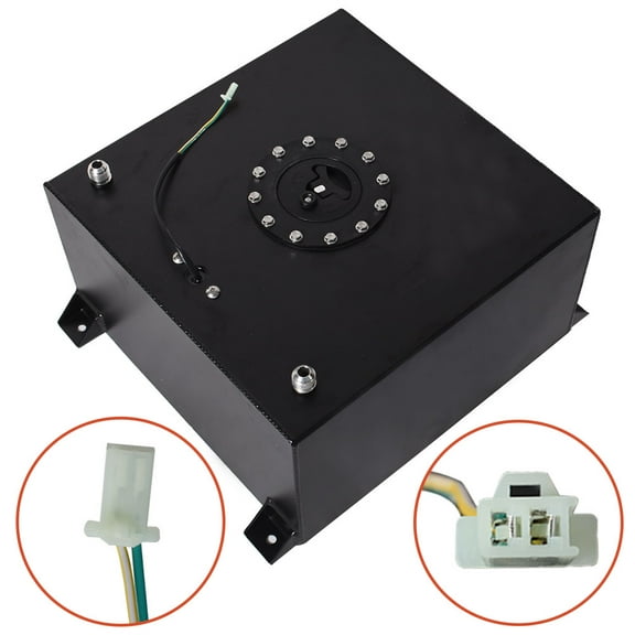 10 Gallon Black Coated Aluminum Racingdrifting Fuel Cell Gas Tank with level Sender, Does not Apply