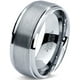 Tungsten Wedding Band Ring 8mm for Men Women Comfort Fit Step Beveled Edge Brushed Lifetime Guarantee – image 1 sur 5