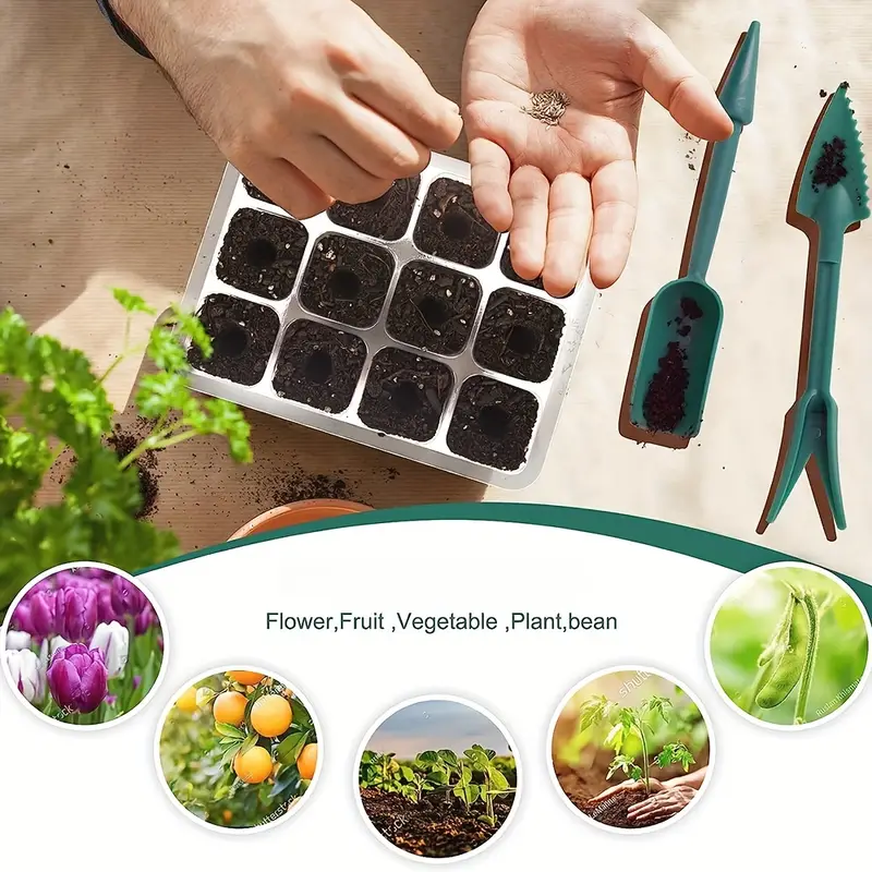 Energy-Efficient Full Spectrum LED Grow Light Kit Cell Seedling Trays - USB Powered, Button Control, Desktop Design for Home Gardening, Greenhouse Growing Trays, Plant Seed Starter Trays