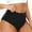 Black, variant on Women's Swimming Trunks - 4-Layer Leak Proof Sanitary Underwear, High Waist, Nylon/Spandex - Athletic Swim Bottoms