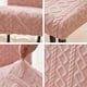 thumbnail image 3 of Nvzi 6 Pack Geometric Jacquard Plush Dining Chair Slipcover Removable Washable Soft Fuzzy Fluffy Chair Seat Protector Cover for Home Party Hotel Wedding Ceremony, Pink, 3 of 4