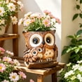 thumbnail image 1 of Creatives Resin Owl Flower Pot Ornament Rocking Chair Owl Flower Pot Suitable For Indoor And Outdoor Office Desktop Decoration Can Serve As A Gift, 1 of 6