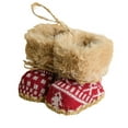 thumbnail image 2 of Uuiauoio Festive Red Fabric Christmas Boot Ornaments for Tree and Home Holiday Decorations, 2 of 4