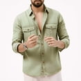 thumbnail image 5 of Vetsdori Mens Pockets Tops Outdoor Long Sleeve Button Down 1/4 Zipper Casual Winter Stylish Shirts for Men Plain, 5 of 6