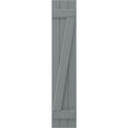 thumbnail image 5 of Ekena Millwork 10 1/2"W x 67"H Americraft Three Board (2 Batten) Exterior Real Wood Joined Board-n-Batten Shutters w/ Z-Bar (Per Pair), Ocean Swell, 5 of 10
