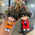 thumbnail image 1 of Anime Dragon Ball PVC dibujos animados Anime figura llavero Z Super Saiyan Son Goku coche colgante llavero niños juguetes regalos de navidad, 1 of 5