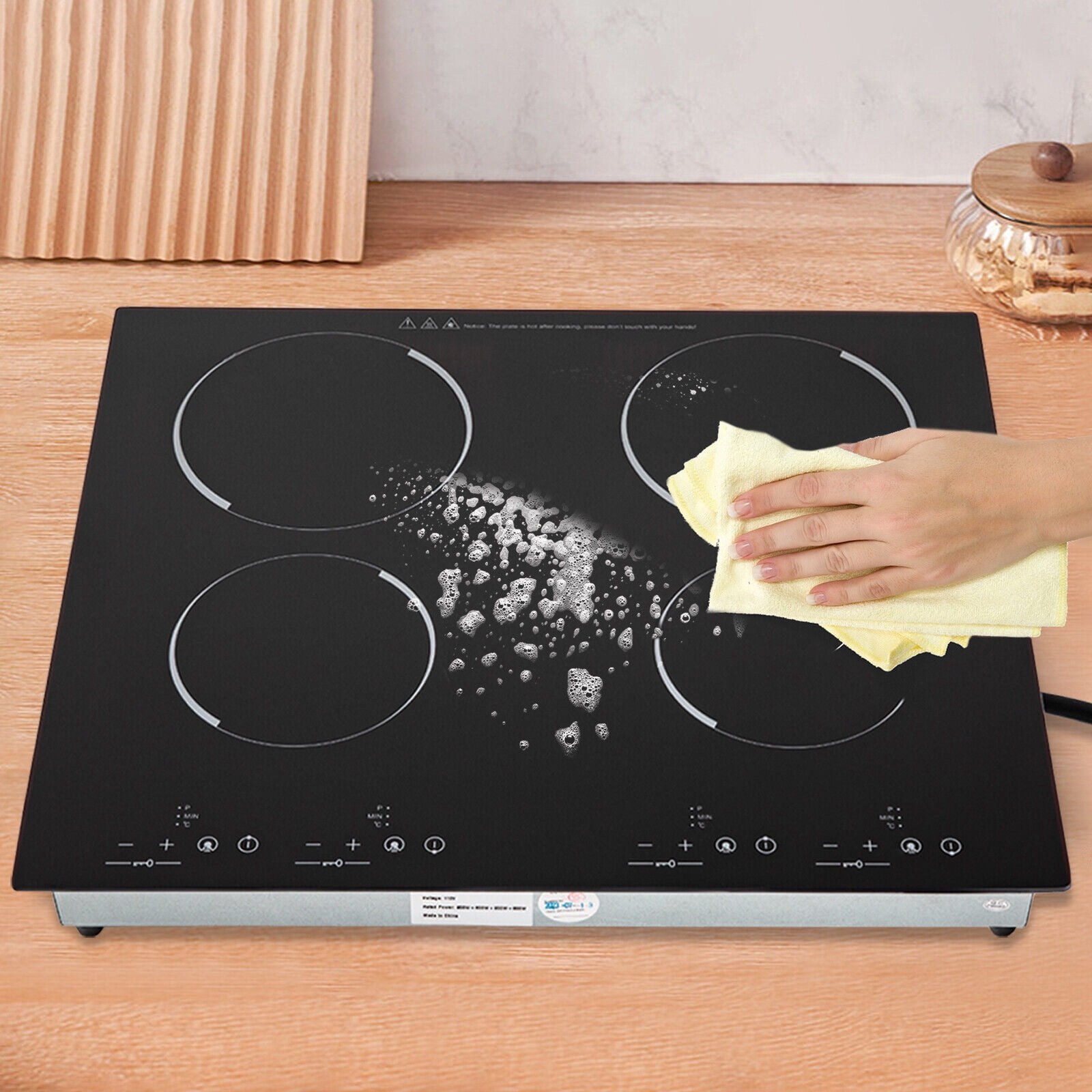 4-Burners Electric Ceramic Cooktop Built-in Cooktop Stove Ceramic Cooking Stove for kitchens, cabins