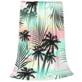 thumbnail image 2 of Pofeuu Tropical Summer Palm Print Ultra-Soft Micro Fleece Blanket,for Bed Or Sofa,All Season Throw Blankets Flannel Blanket-50"x40", 2 of 7