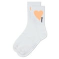 thumbnail image 5 of MeMoi  Single Heart Logo Crew Socks - Girls - Female, 2, White, 5 of 6