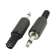 thumbnail image 2 of Unique Bargains 5 Pcs 3.5mm Mono Audio Jack Male Plug Connector for MP3 Headphone Earphone Black, 2 of 2
