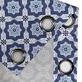 thumbnail image 4 of Ambesonne Moroccan Grommet Curtain, Floral Detail, 50" x 96", Turquoise Dark Blue, 4 of 6