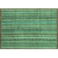 thumbnail image 1 of Ahgly Company Machine Washable Indoor Rectangle Abstract Turquoise Blue Modern Area Rugs, 7' x 9', 1 of 4
