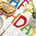 thumbnail image 5 of Birthday Tablecloth Oval, Happy Birthday Ballon White Washable Seasonal Table Cover for Party Picnic Dinner Decor, 5 of 6