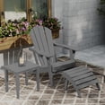 thumbnail image 2 of AreShark Folding Adirondack Footrest, All Weather Adirondack Ottoman Without Assembly, Gray, 2 of 12