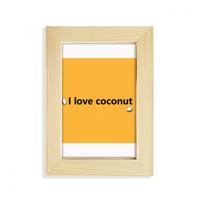 Love Seaside Coconut Juice Desktop Display Photo Frame Picture Art Painting 5x7 inch