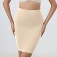 thumbnail image 2 of LNWUY Half Slips for Women Solid Color underskirt Slip Skirt High Waist under Dress Slips for under Dresses Shapewear Slip Beige XL, 2 of 6
