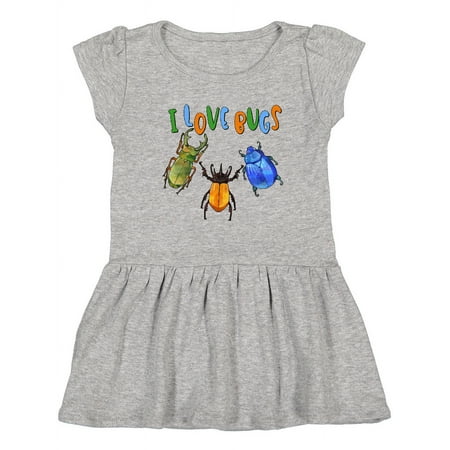 

Inktastic I Love Bugs Girls Toddler Dress