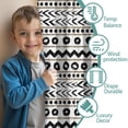 thumbnail image 3 of Blackout Kids Curtains,White Geometric Zigzag Circle Pattern Childrens Insulated Curtains Set Of 2,Bedroom Essentials,Toddler Room Decor 42x63in(106x160cm), 3 of 5