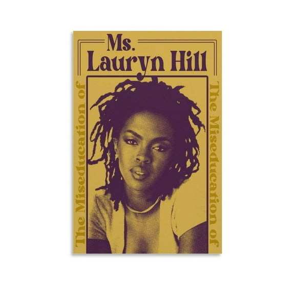 Lauryn Hill Streamlined Design Vintage Style Poster Canvas Wall Art Print For Room Aesthetic And Decor Poster For Bedroom Living Room Bathroom Kitchen Office Decor