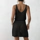 thumbnail image 4 of Mujeres Playa Humo, Nuevo Color Sólido Cuello en V Arco Corte Cubrir para el Desgaste Casual Y de Vacaciones, Vestido Ligero Estiramiento Túnica, 4 of 7