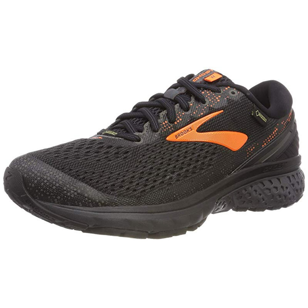 Brooks Brooks Men's Ghost 11 GTX Running Shoe, Black/Orange/Ebony, 12