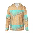 thumbnail image 1 of Lsque Beach Footprint Pattern UPF 50+ Lightweight Sun Protection Men's Women's Long Sleeve Shirt, Hoodie Performance -Medium, 1 of 7