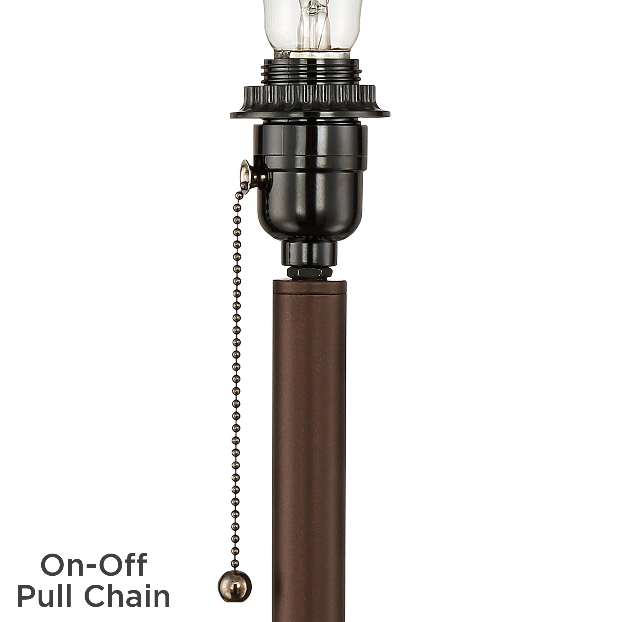 360 Lighting Caper Modern Floor Lamp with Tray Table 60 1/2" Tall Bronze USB and AC Power Outlet Off White Fabric Drum Shade for Living Room Office