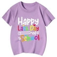 thumbnail image 4 of PMVFHDE T-Shirts Mignons pour Fille T-Shirt à Col Rond Imprimé à Manches Courtes pour Garçons et Filles Violet, 5-6 Ans, 4 of 4