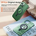 thumbnail image 6 of for iPhone 13 Pro Max Case with Magnetic Stand, [Mil-Grade Shockproof Protection] [Compatible with MagSafe] [Elf-Eye Design] Shockproof Translucent Phone Case for iPhone 13 Pro Max, Green, 6 of 18