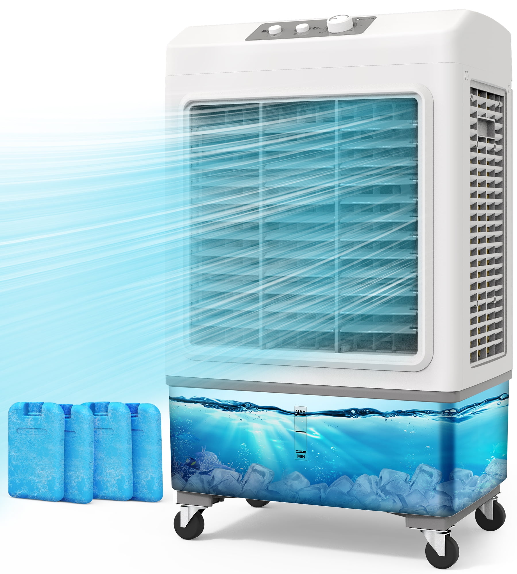 COMFYHOME Portable Evaporative Swamp Cooler Evap Air Coolers 2100CFM