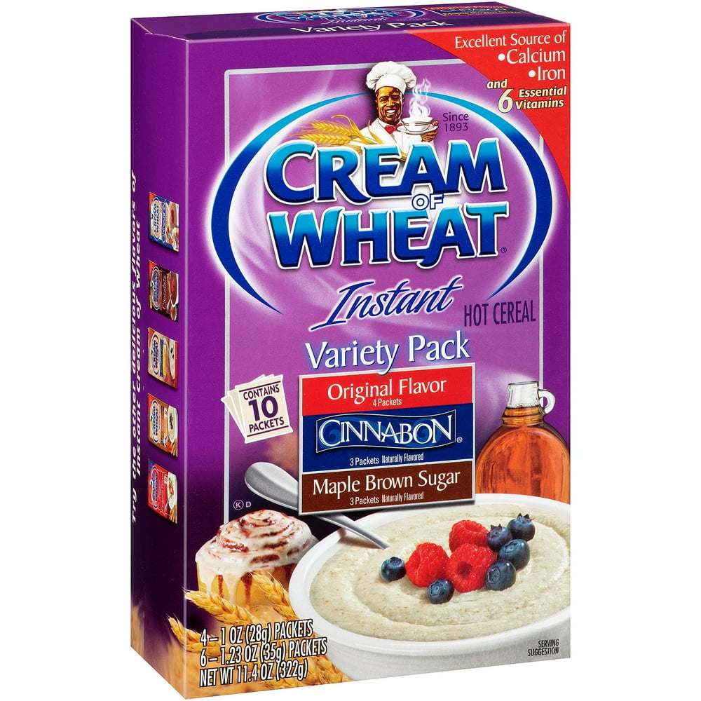 Cream Of Wheat Instant Hot Cereal, Variety Pack, 11.4 Oz, 10 Ct