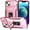 Pink, variant on Cowithday for iPhone 15 5G Case with Slide Camera Cover + Screen Protector (1 Pack), [Full Camera Protection] [Magnetic Rotated Kickstand] Military Grade Shockproof Heavy Duty Cover, Green
