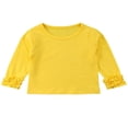 thumbnail image 1 of Baby Girl Long Sleeve T-shirt Crew Neck Cotton Ruffle Tops, 1 of 5