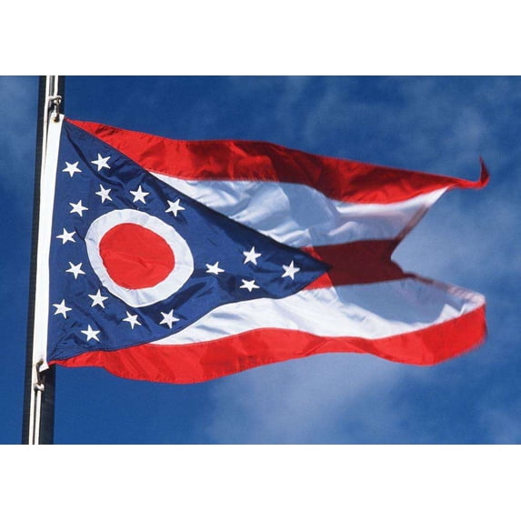 Allied Flag 2 x 3 FT Nylon Ohio State Flag - Made in USA