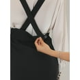 thumbnail image 5 of INSPIRE CHIC Women's High Waist Adjustable Strap Solid Pencil Suspender Skirt, 5 of 5
