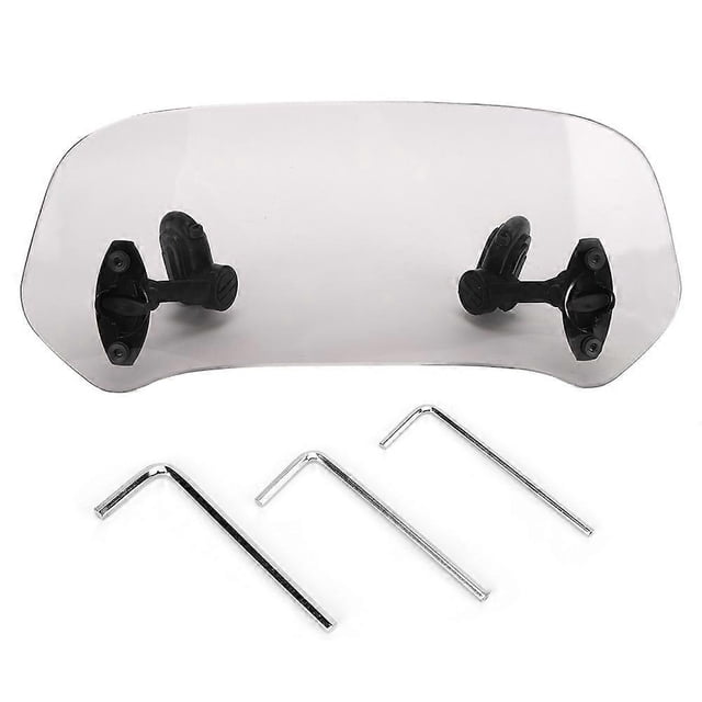 Motorcycle Windshield Extension Heighten Windscreen Adjustable Wind Rain Air Deflector Add On Spoiler Screen(Tawny )
