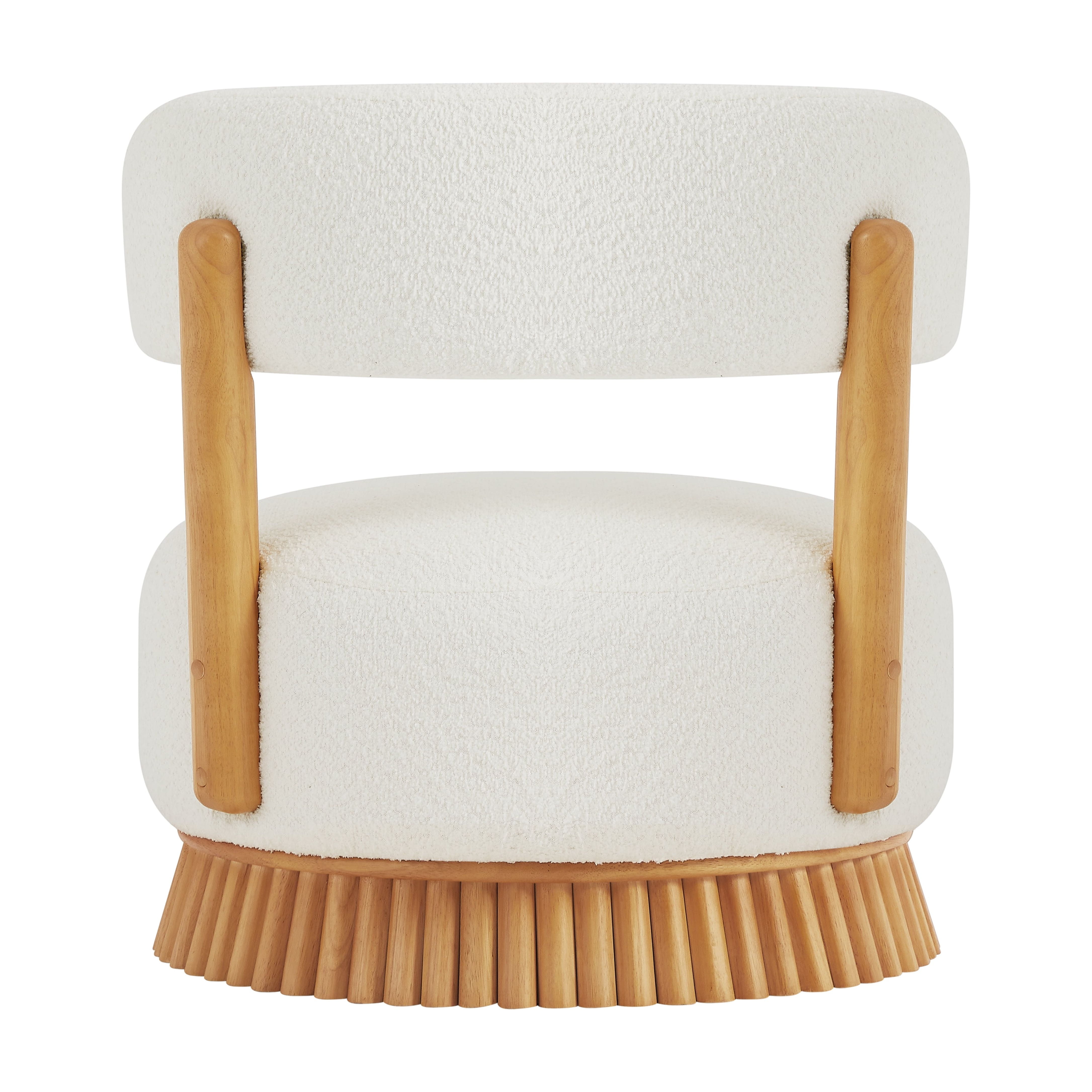 Euroco Modern Farmhouse Armless Chair, Wooden Base Featuring Thatched Roof Rod Design, Cozy Upholstered Chair for Living Room or Bedroom