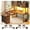 Brown, variant on Farmhouse L Shaped Computer Desk with 2 Drawers and Storage Shelves, Reversible 86.6" Gaming Desk with LED Lights, Corner Office Desk for Home Office, Bedroom, Living Room