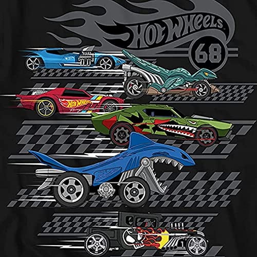 Camisa de Manga Corta con Ruedas Calientes - Camiseta de Manga Corta para Niño - Camisa Ca Hot Wheels Hot Wheels