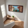 thumbnail image 7 of Lake Boat Window Canvas Wall Art - Nature Scenery Coastal Pictures Landscape Canvas Prints, Horizontal Modern Painting Artwork for Living Room Bedroom, 7 of 7