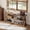 Rustic Brown, variant on Finmind 63" Solid Wood Entryway Bench with Storage, 3-Tier Farmhouse Shoe Rack Bench for Hallway, Foyer, Entrance, Mudroom, Rustic Brown
