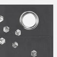 thumbnail image 2 of Deconovo Traditional Dark Grey Silvery Cube Foil Grommet Room Darkening Curtains, 52 x 84 in (2 Panels), 2 of 8