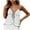 White, variant on WREESH Women Trendy Halter Neck Contrast Tie Front Crinkle Ruffle Cami Tank Top Summer Going Out