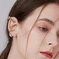 thumbnail image 2 of Gold Chunky Dangle Op Stud Earrings For Women, Valentine Vin E Statement Jacket Dangling Hypoallergenic Earing Jewelry Gift.[Z2777], 2 of 2