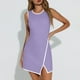 thumbnail image 3 of Vestido informal de verano sin mangas para mujer en color liso: prenda holgada para dormir/vestido de tenis, tirantes ajustables, tejido transpirable, tallas S-XXL, 3 of 8